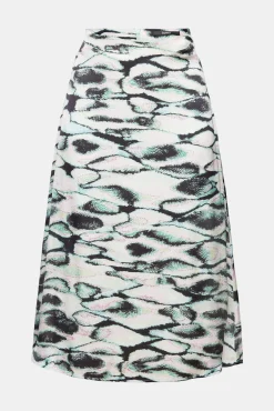 Falda Midi Animal Print Viscosa^Esprit Hot