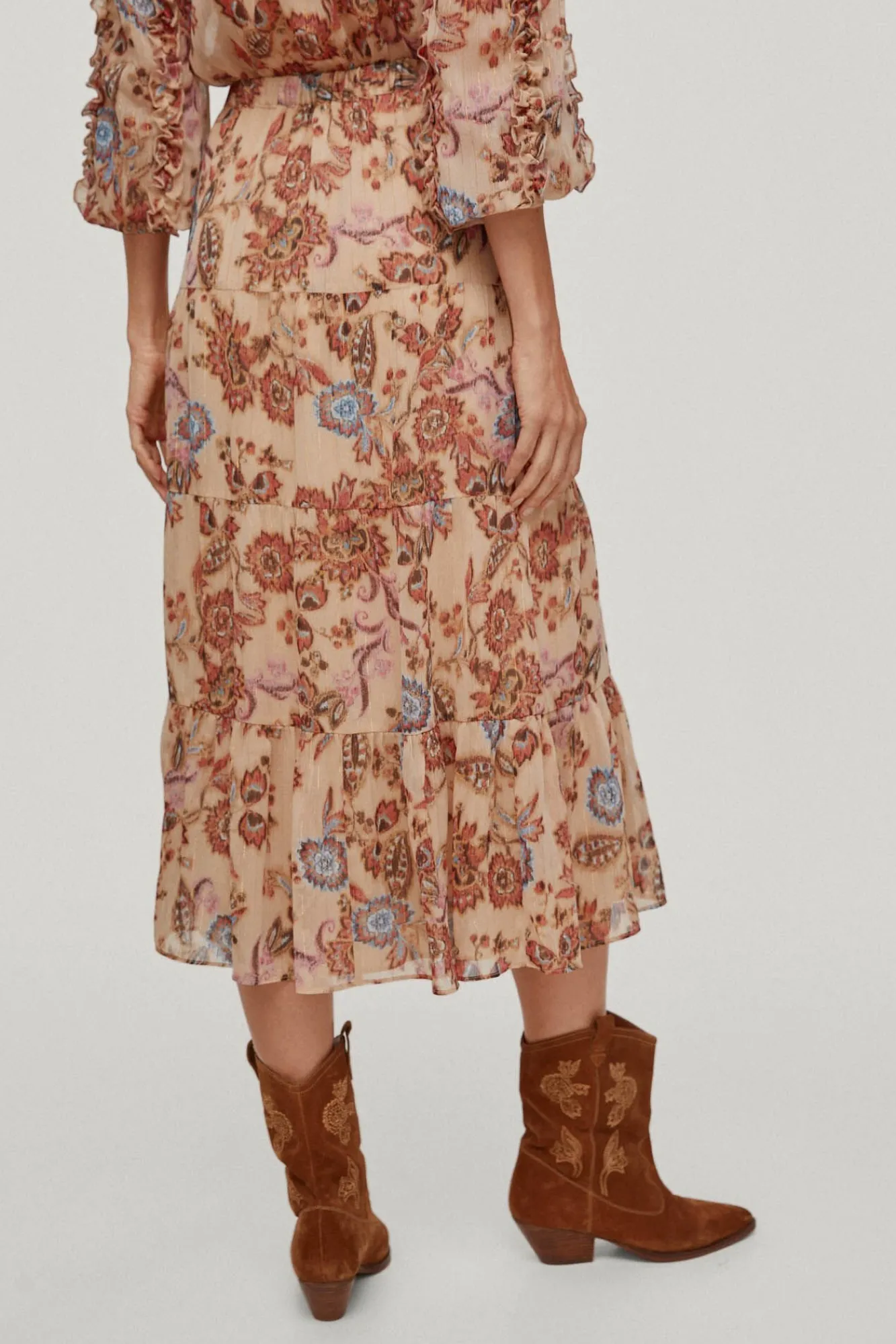 Falda Midi Flores^Pedro del Hierro Fashion