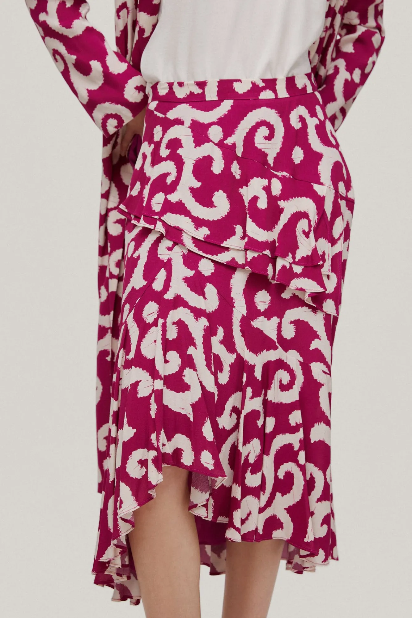 Falda Volantes Asimetrica^Pedro del Hierro Cheap