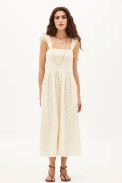 Fatima. Vestido Midi Bordado Suizo^Hoss Intropia Best Sale