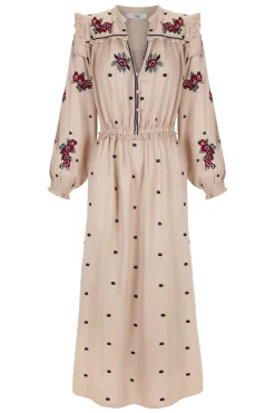 Frida Vestido Midi Bordado^Hoss Intropia Clearance
