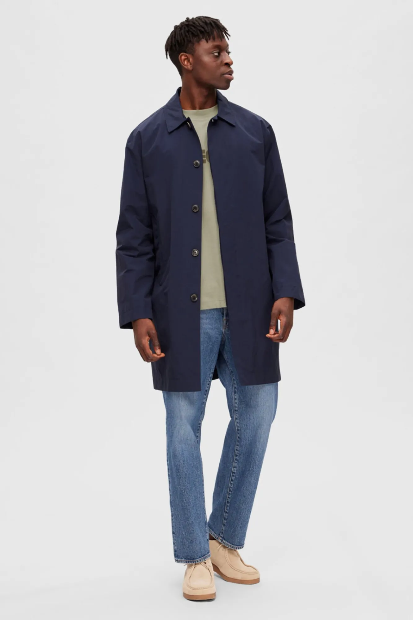Gabardina Impermeable De Algodon Organico^Selected Store
