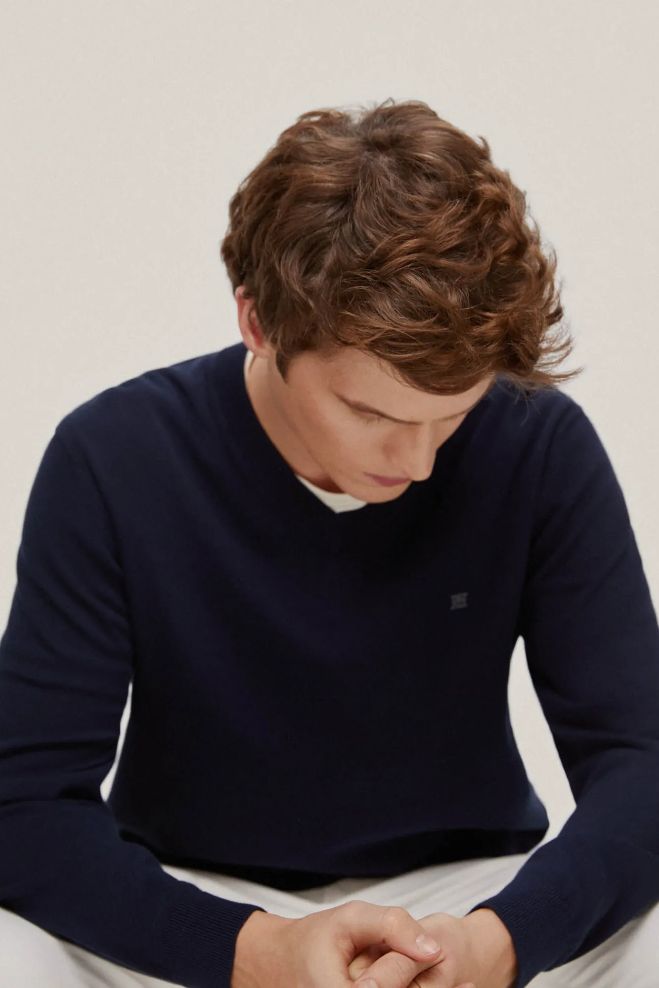Jersey Algodon Cuello Pico Basico^Pedro del Hierro Hot