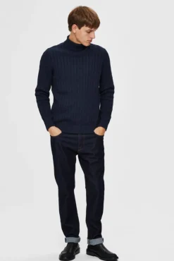 Jersey De Manga Larga Cuello Vuelto^Selected Discount