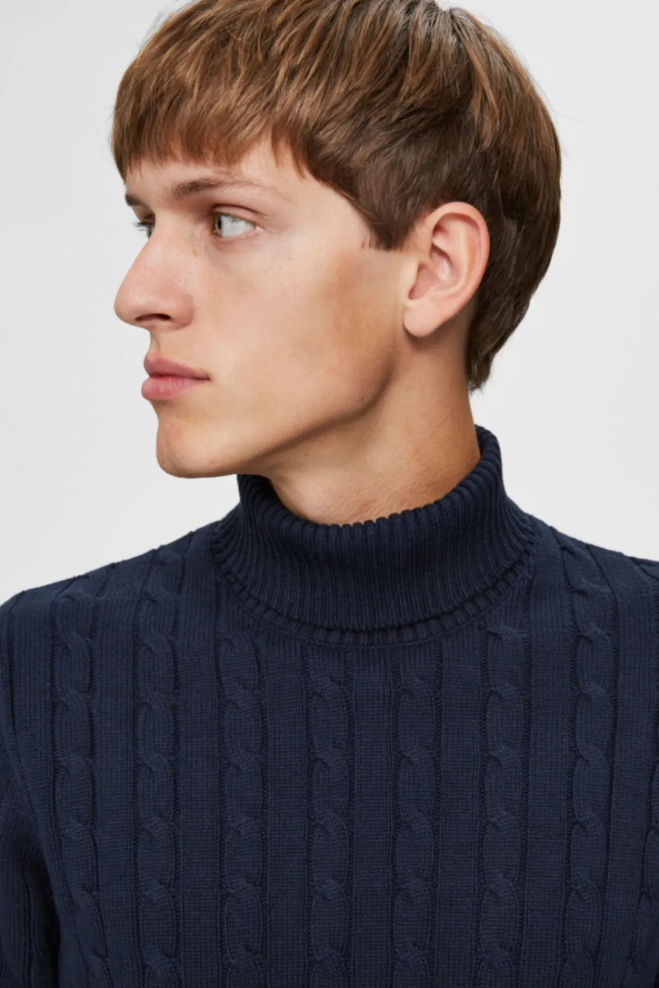 Jersey De Manga Larga Cuello Vuelto^Selected Discount