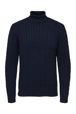 Jersey De Manga Larga Cuello Vuelto^Selected Discount