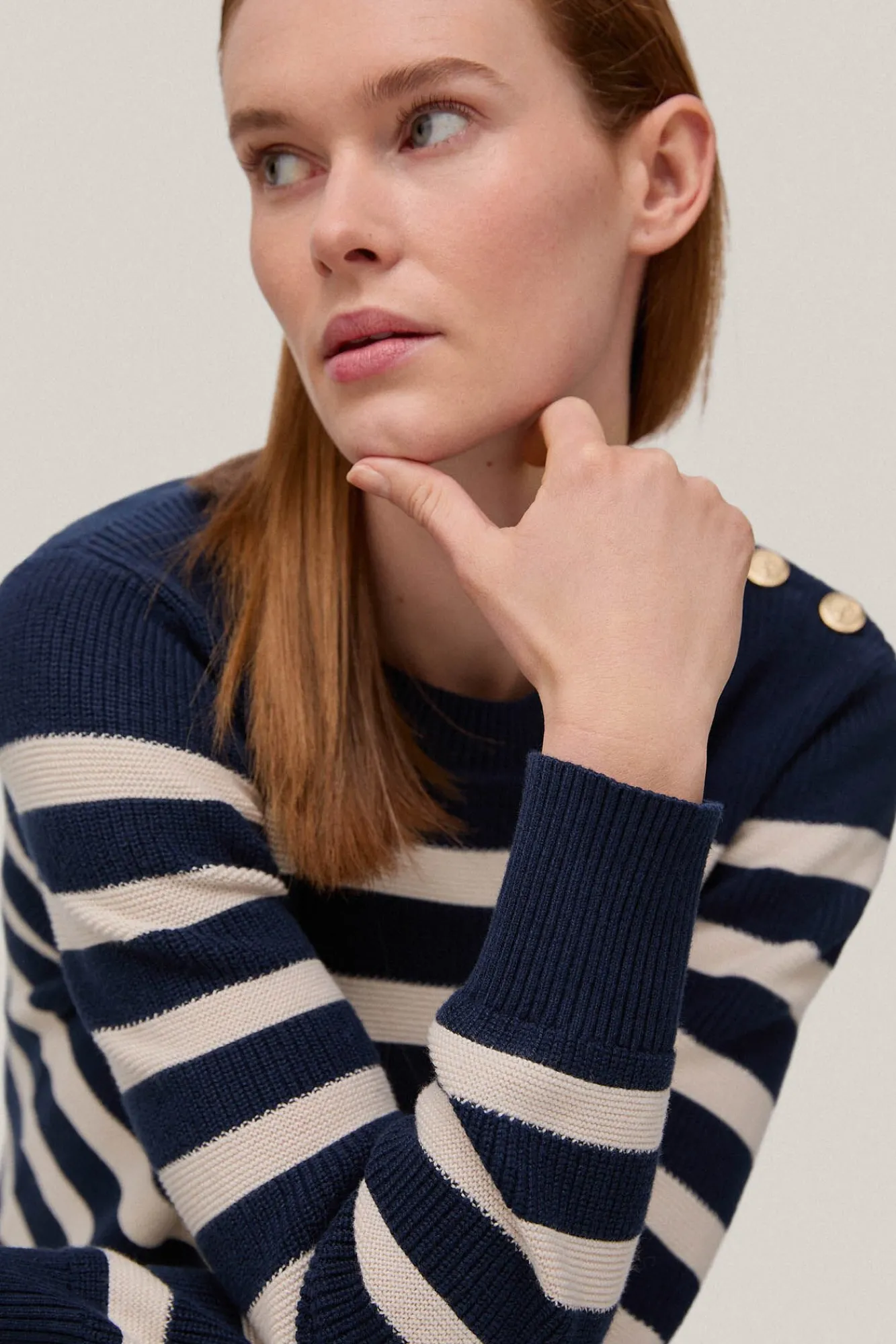 Jersey De Rayas Con Boton Joya^Pedro del Hierro Online