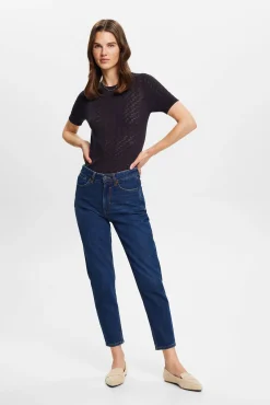 Jersey Entallado Monocolor Con Lino^Esprit Discount