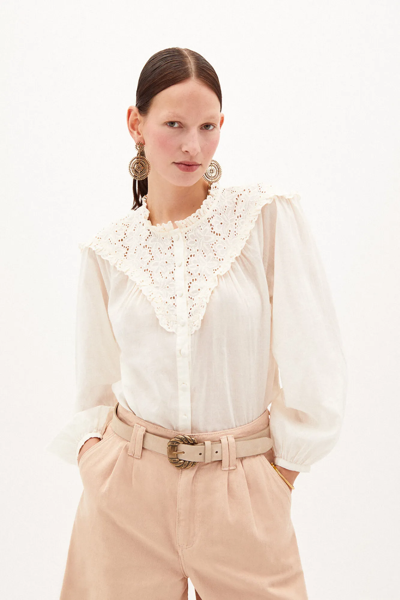 Jimena Blusa Romantica Algodon^Hoss Intropia New