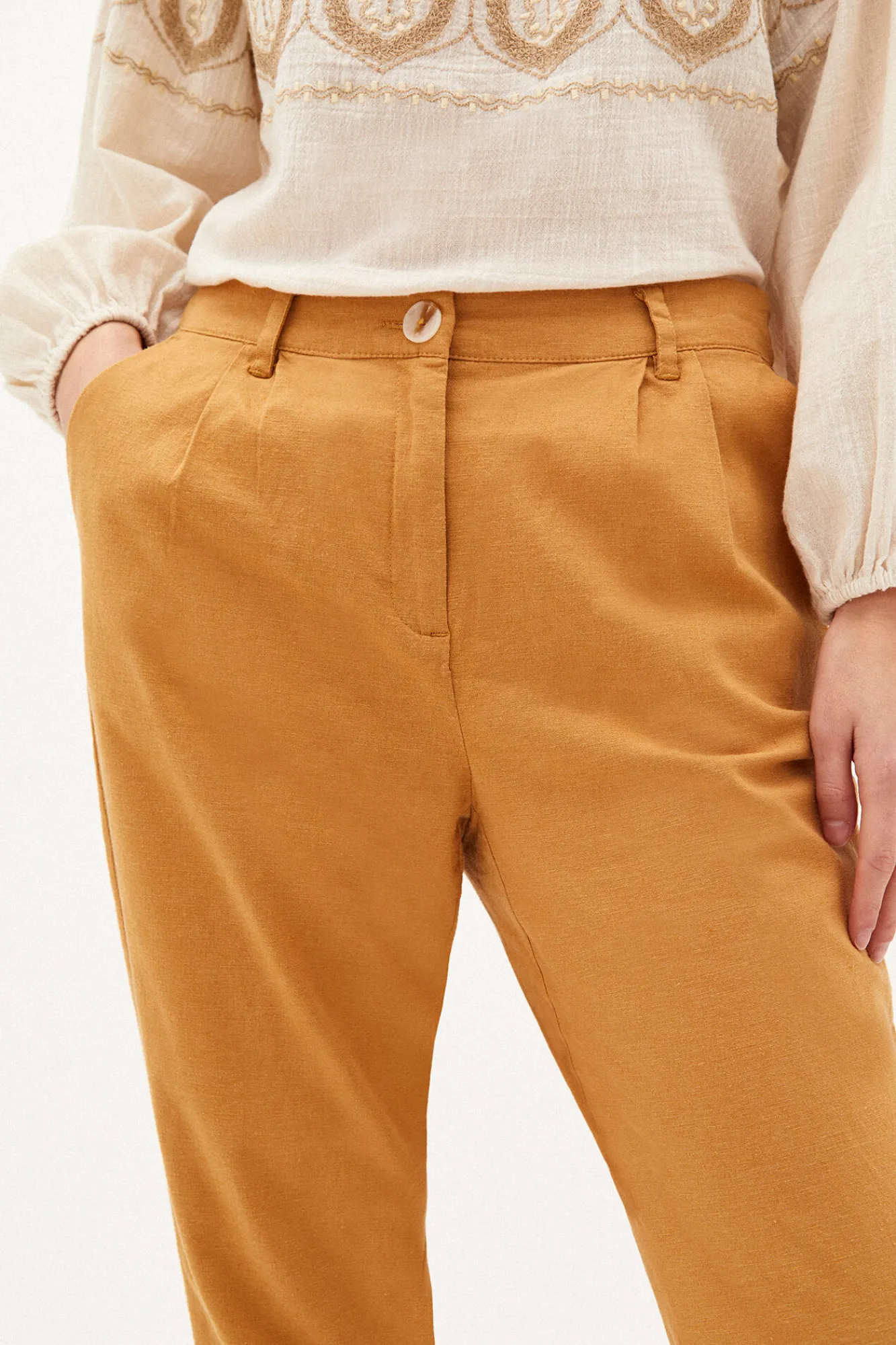 Julieta Pantalon Rustico Con Pinzas^Hoss Intropia Flash Sale