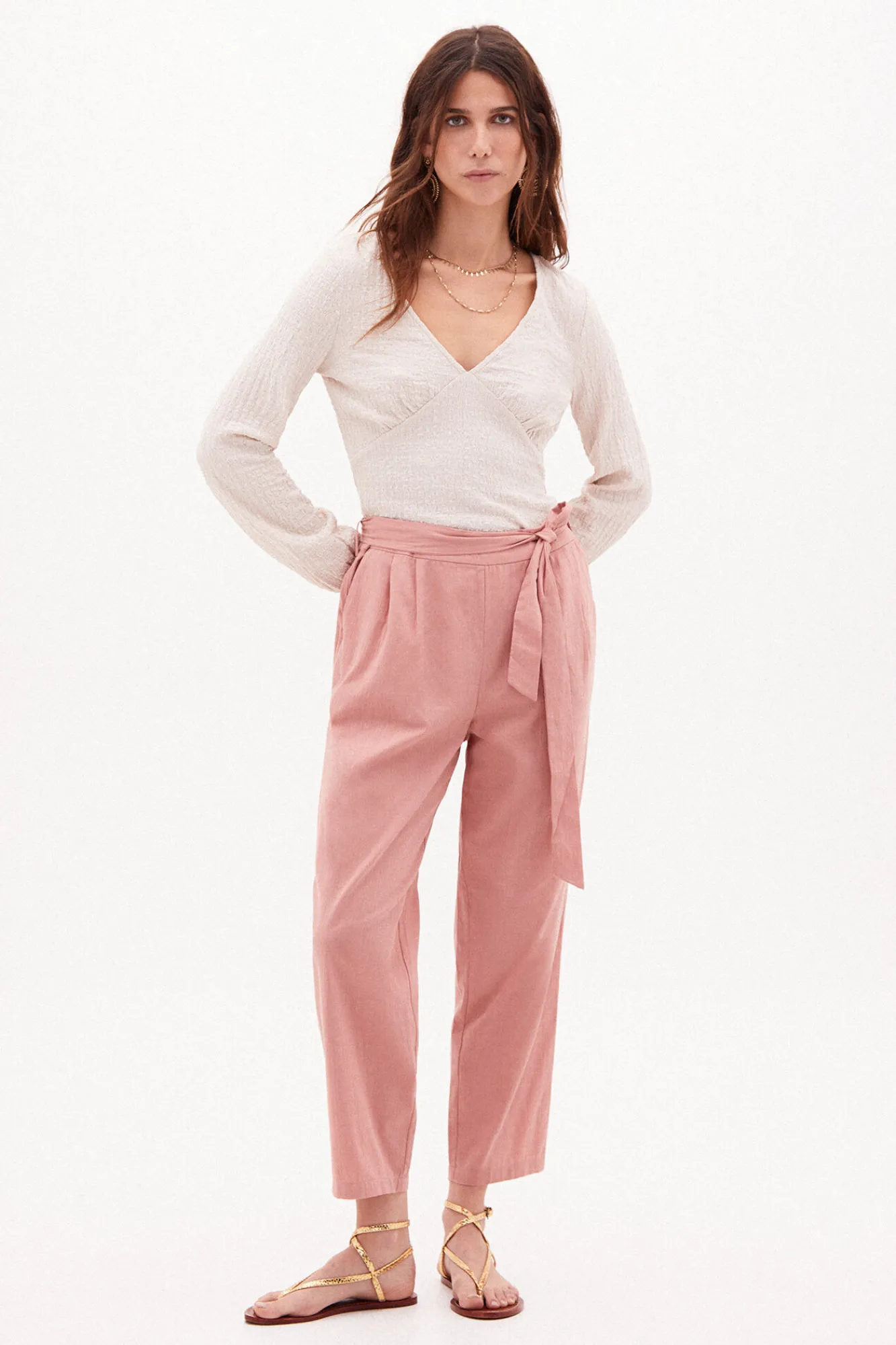 Lea Pantalon Algodon Con Cinturon^Hoss Intropia Best Sale