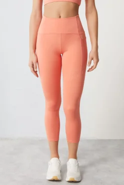 Leggings Crop Coral 4D Stretch^Dash and Stars Flash Sale