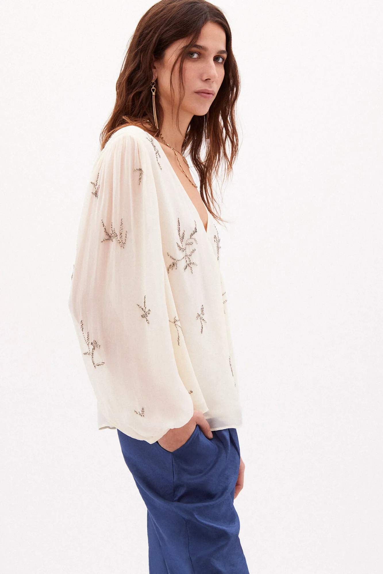 Lisa Blusa Con Abalorios^Hoss Intropia Cheap