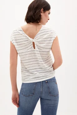 Margot Camiseta De Lino Rayas^Hoss Intropia Store