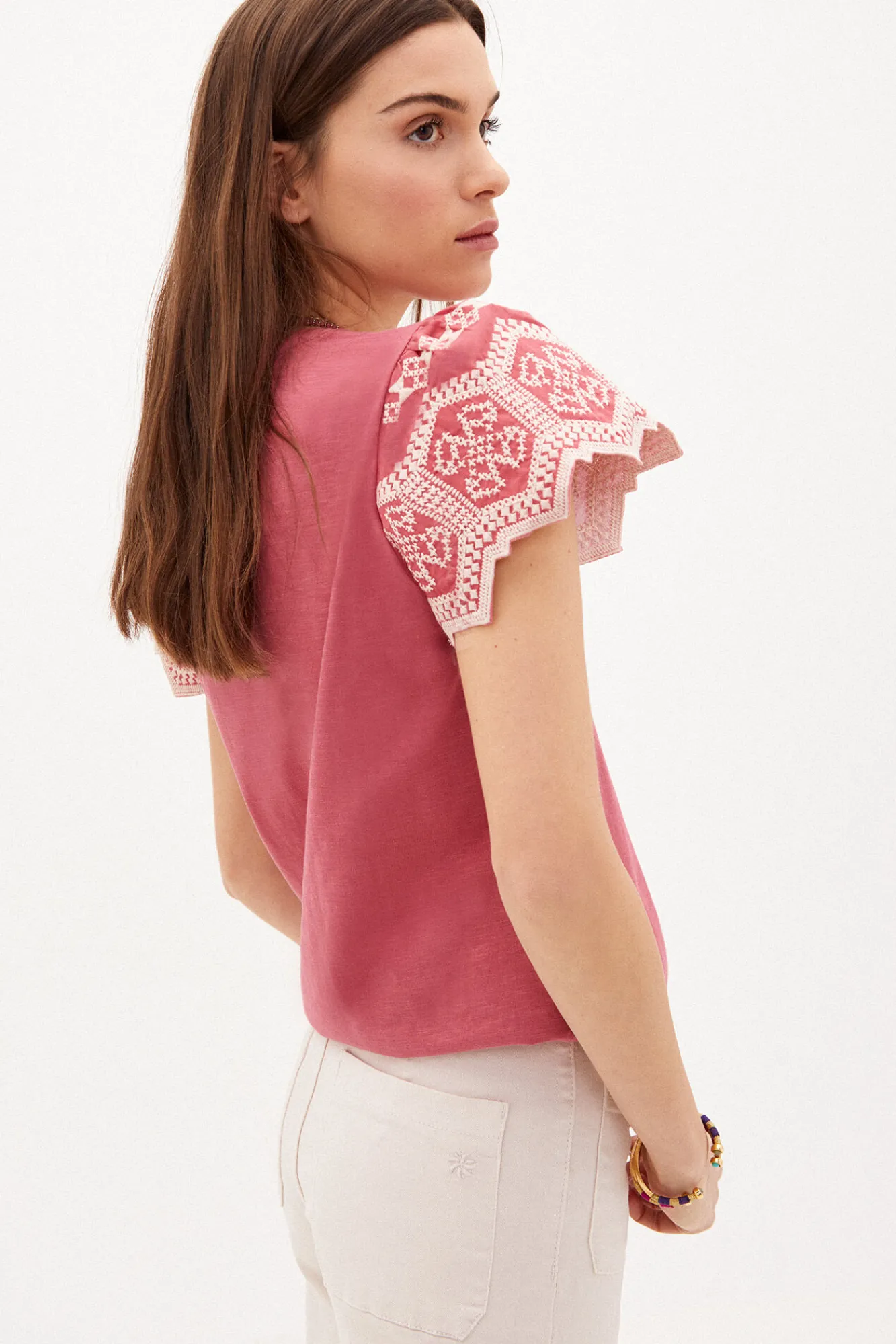 Marie Camiseta Algodon Bordada^Hoss Intropia Sale