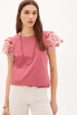 Marie Camiseta Algodon Bordada^Hoss Intropia Sale