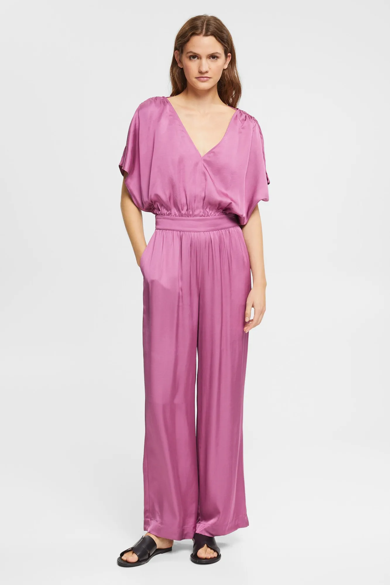 Mono Wide Leg Satinado Viscosa^Esprit Outlet