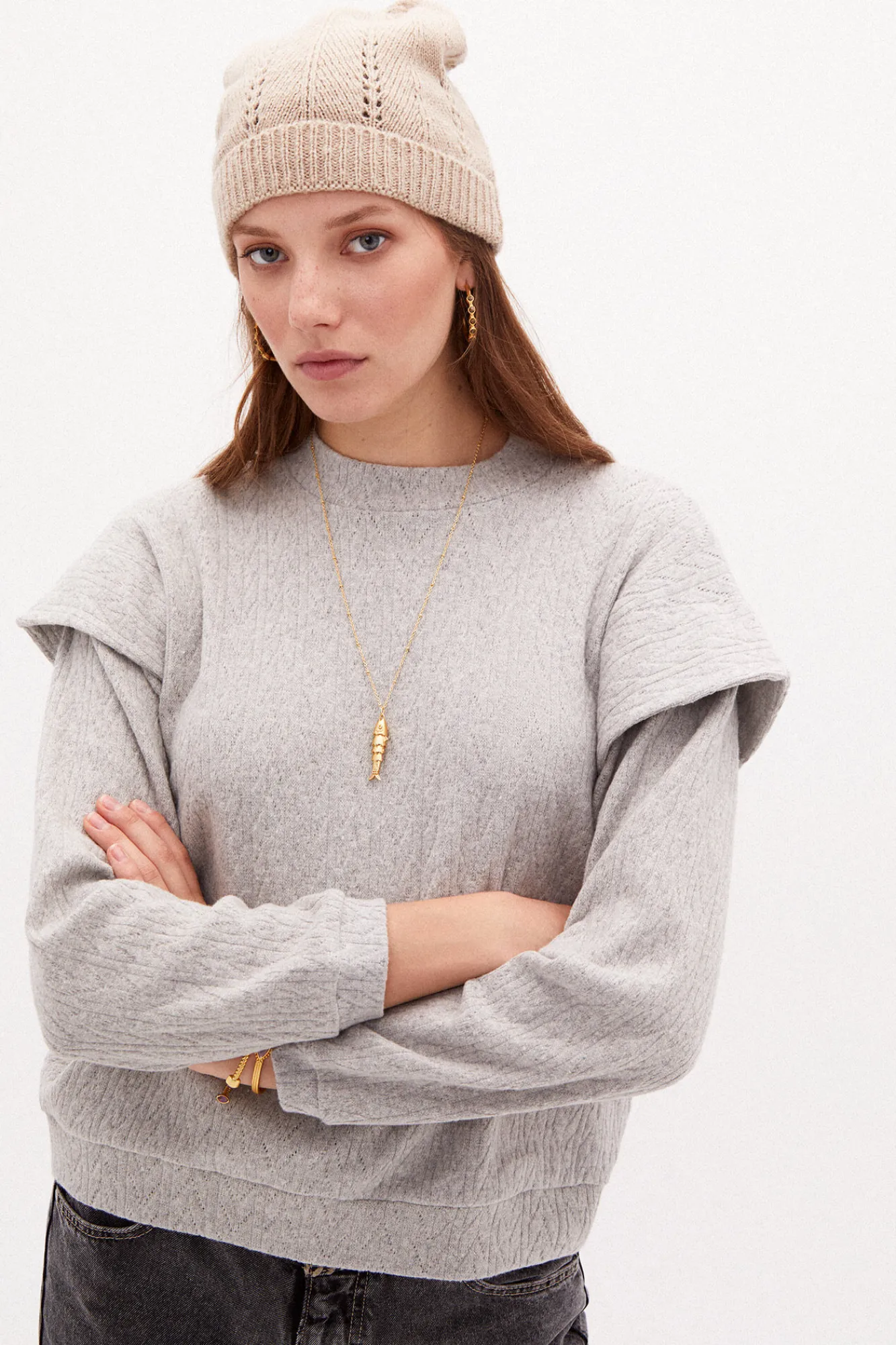 Ona Sudadera Con Textura^Hoss Intropia Online