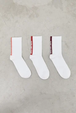 Pack 3 Calcetines Cortos Tecnicos Logo Blanco^Dash and Stars Store