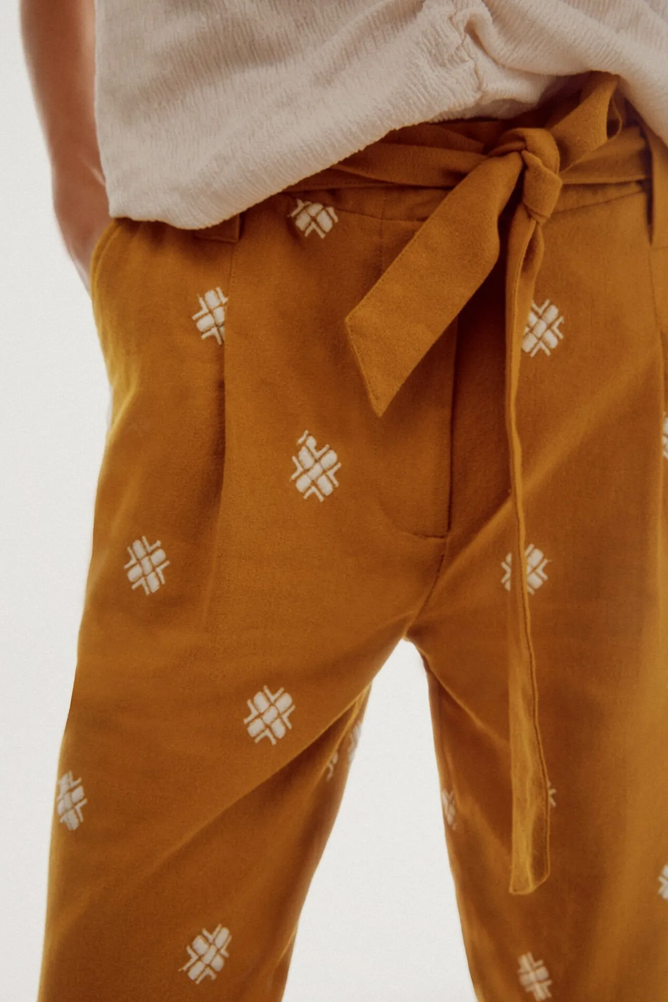 Pantalon Con Bordados^Slowlove Cheap