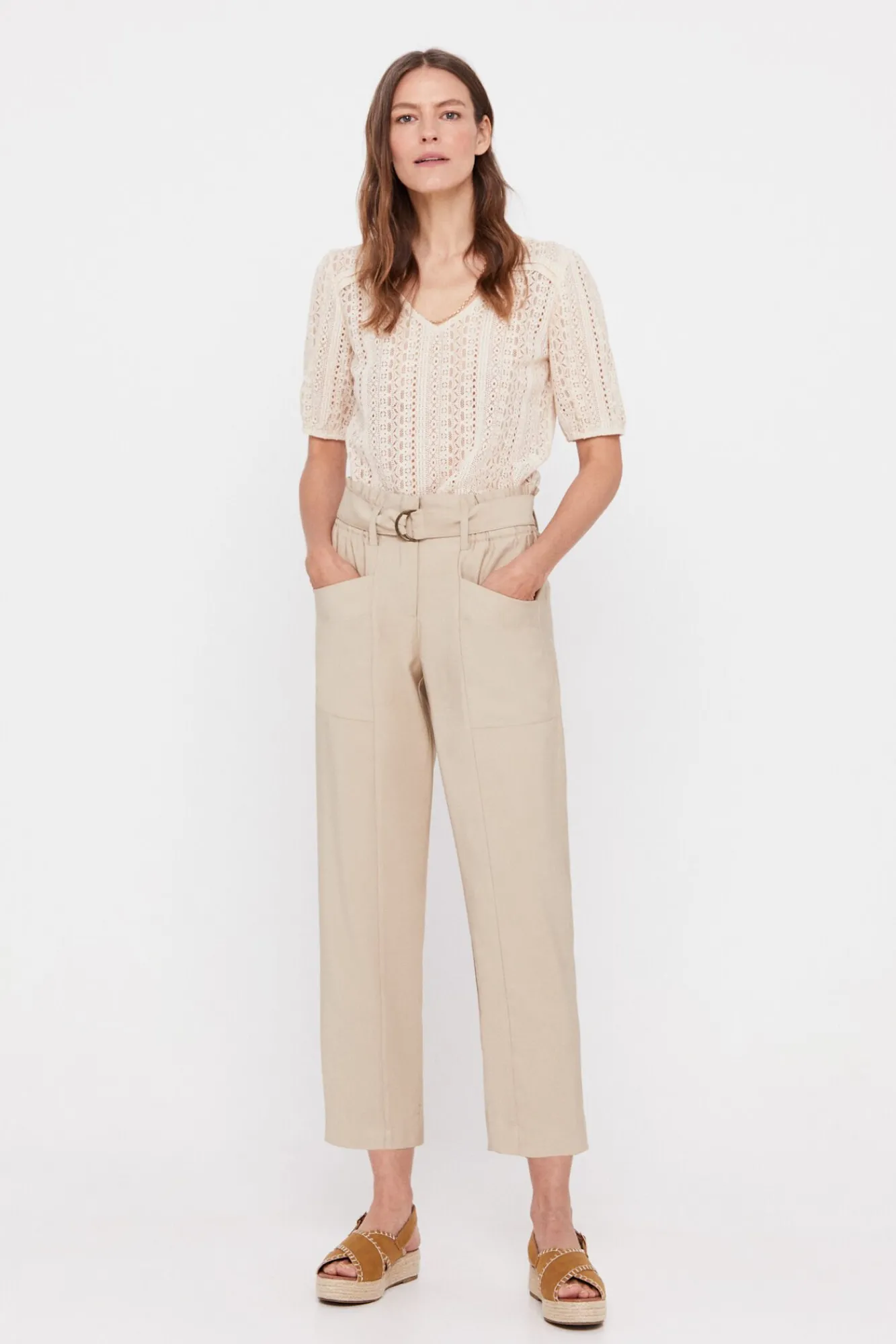 Pantalon Con Cinturon^Cortefiel Hot