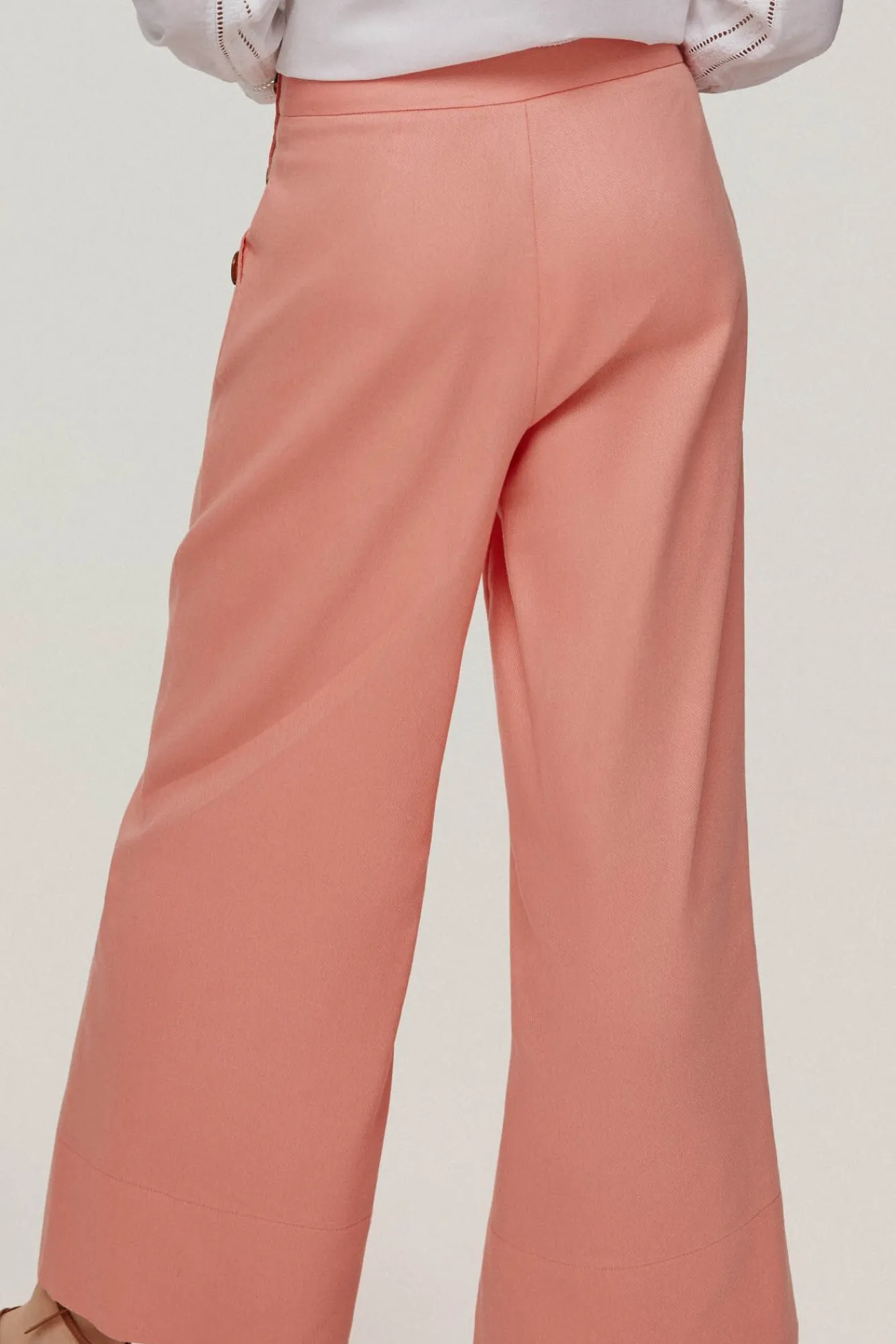 Pantalon Cropped Culotte Con Botones^Pedro del Hierro Discount
