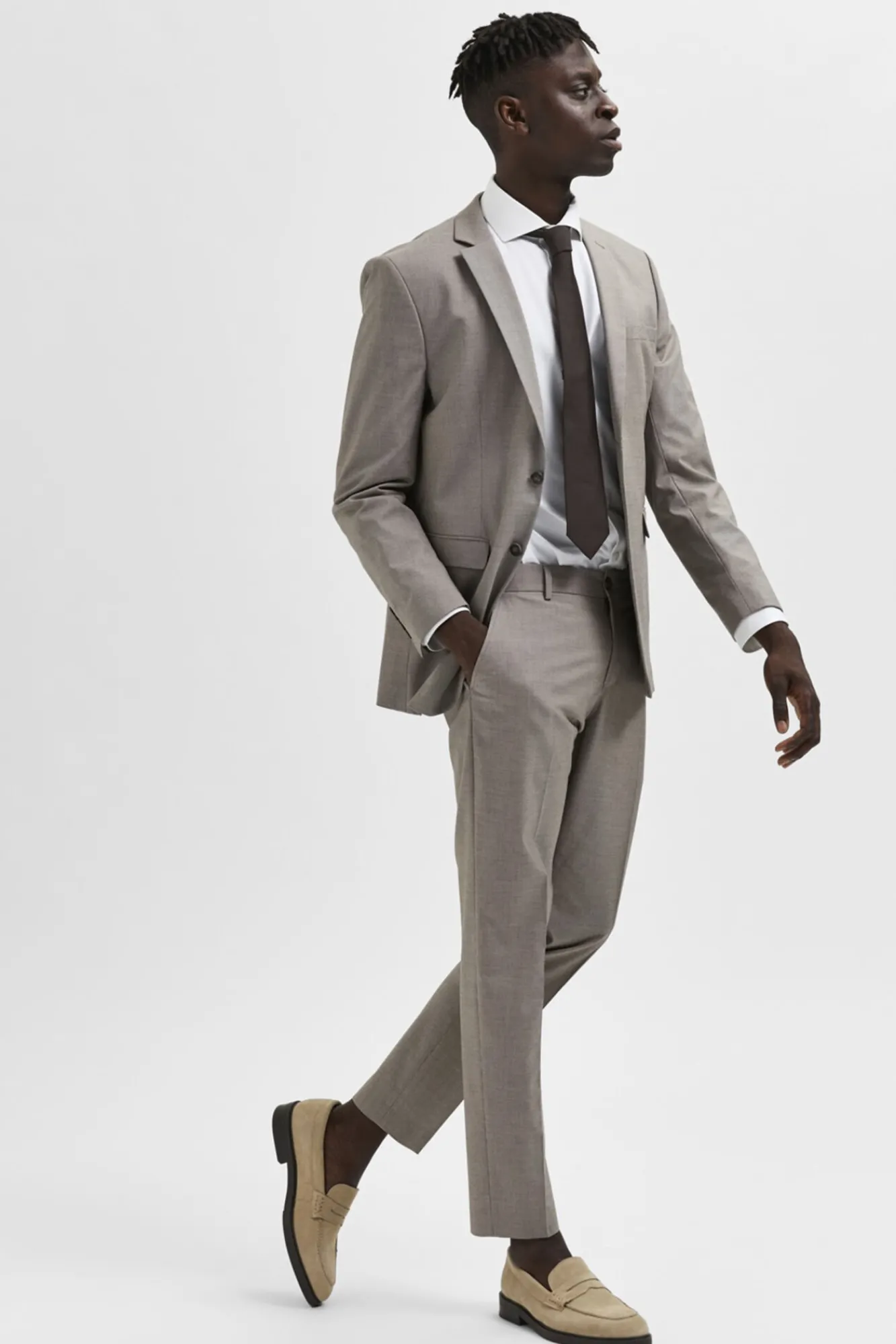 Pantalon De Traje Slim Fit Estructura^Selected Cheap