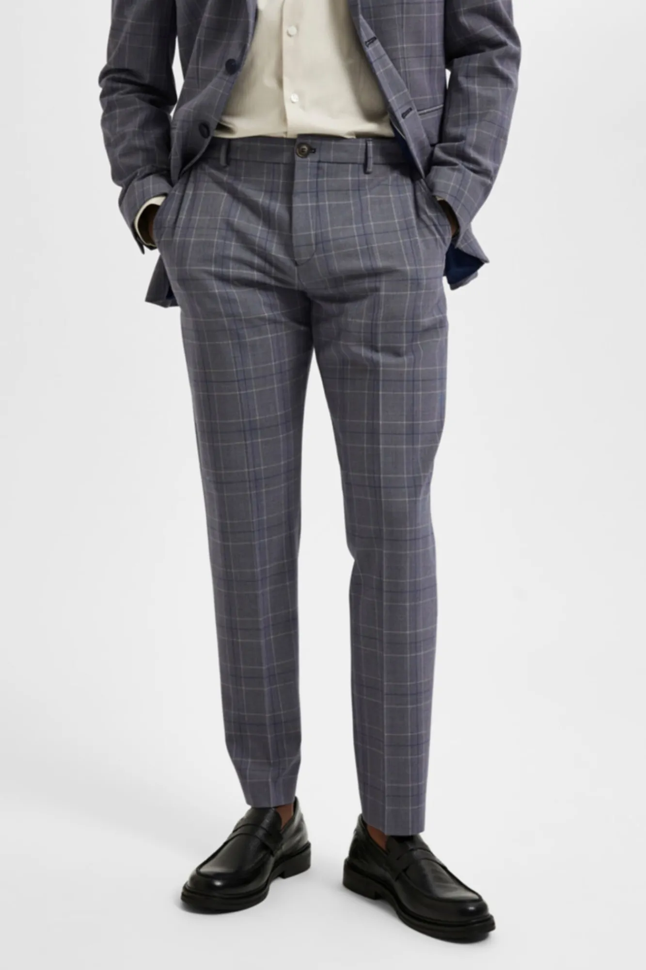 Pantalon De Traje Slim Fit De Cuadros^Selected Cheap