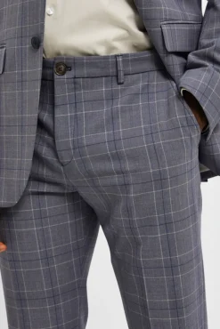 Pantalon De Traje Slim Fit De Cuadros^Selected Cheap