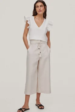 Pantalon Paperbag Lino Algodon^Pedro del Hierro Cheap