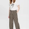 Pantalon Rayas Viscosa Con Ligero Brillo^Esprit Outlet