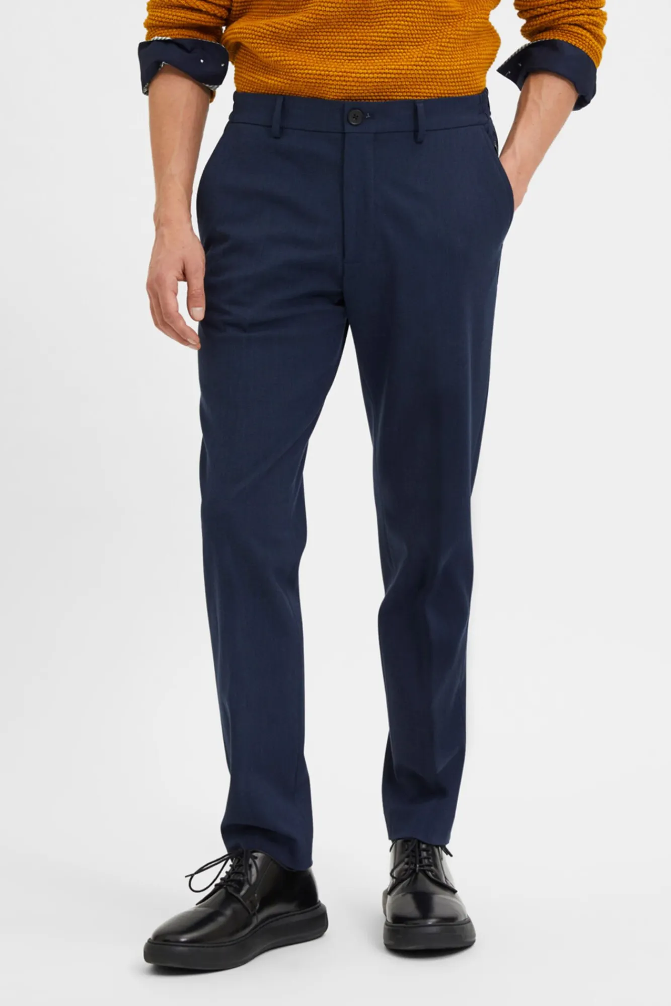 Pantalon Slim Fit Estructura^Selected Outlet