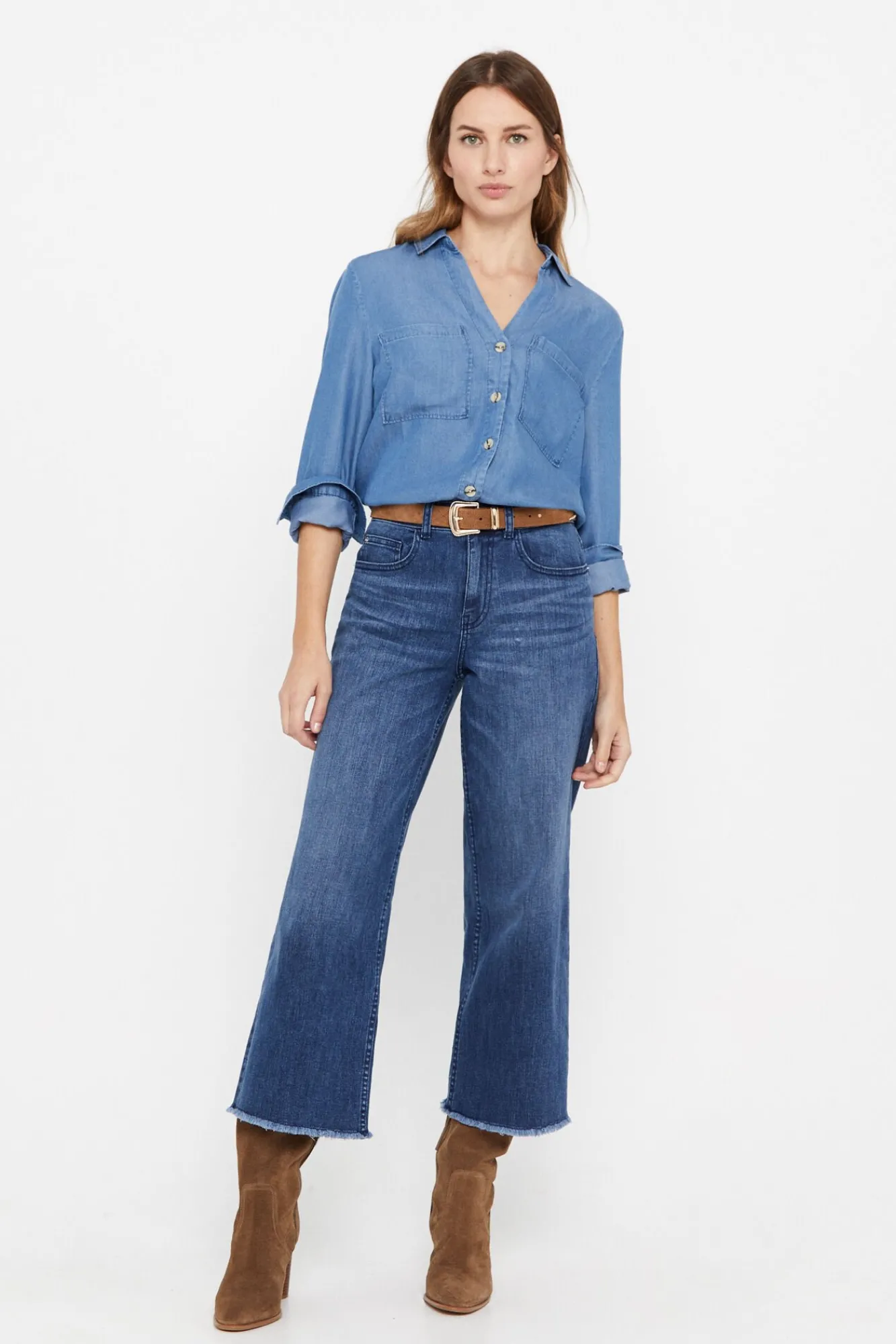 Pantalon Vaquero 5 Bolsillos Fit Palazzo^Cortefiel Hot