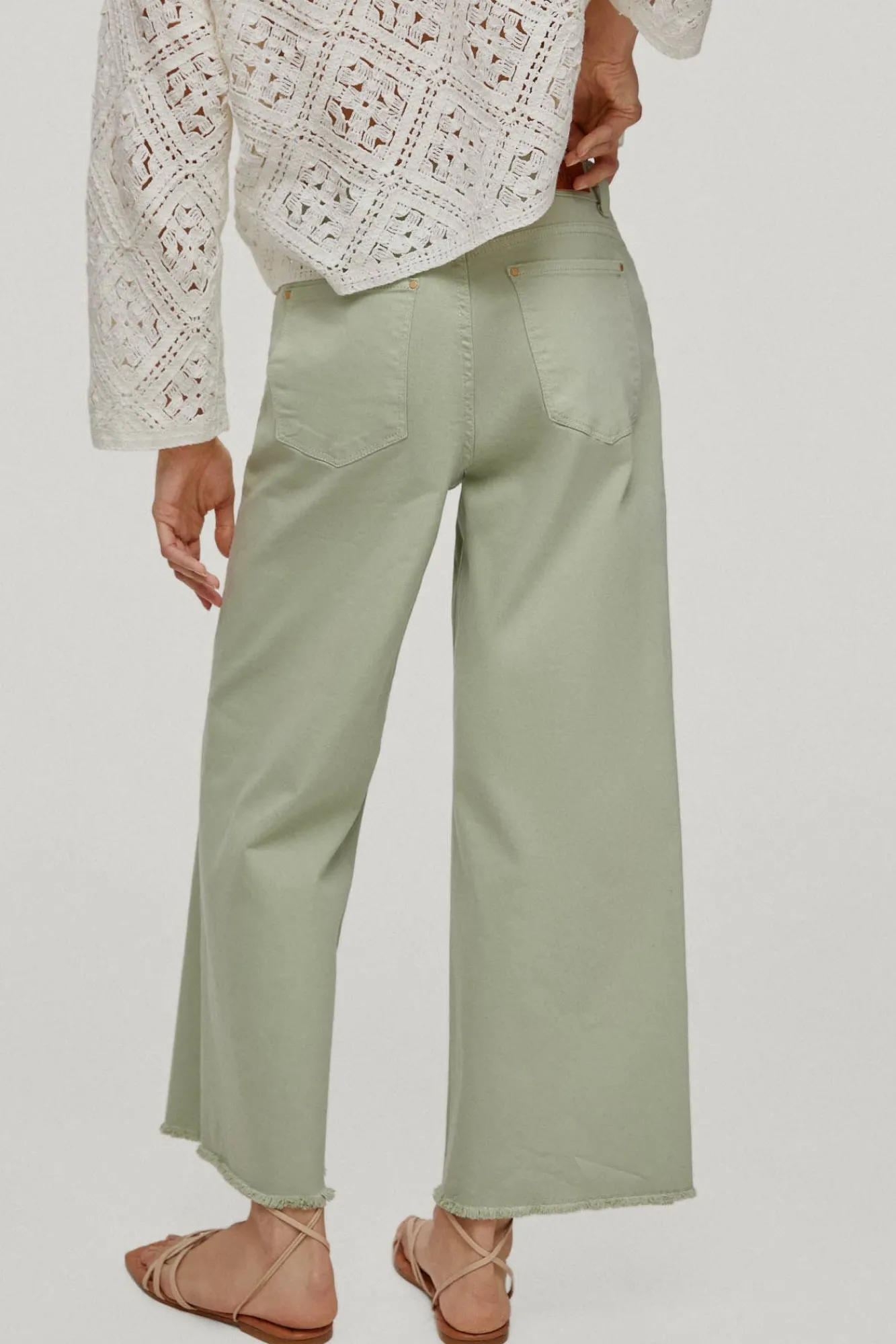 Pantalon Vaquero 5 Bolsillos Wide Leg Cropped^Pedro del Hierro Discount