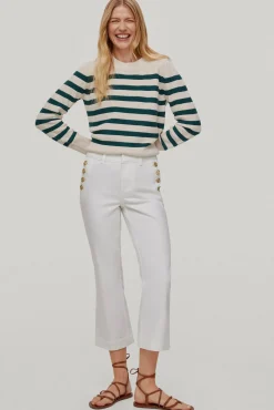 Pantalon Vaquero Botones Straight Fit Cropped^Pedro del Hierro Hot