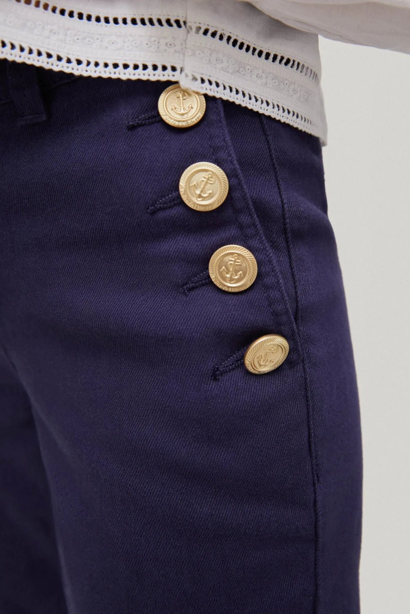 Pantalon Vaquero Botones Straight Fit Cropped^Pedro del Hierro Online