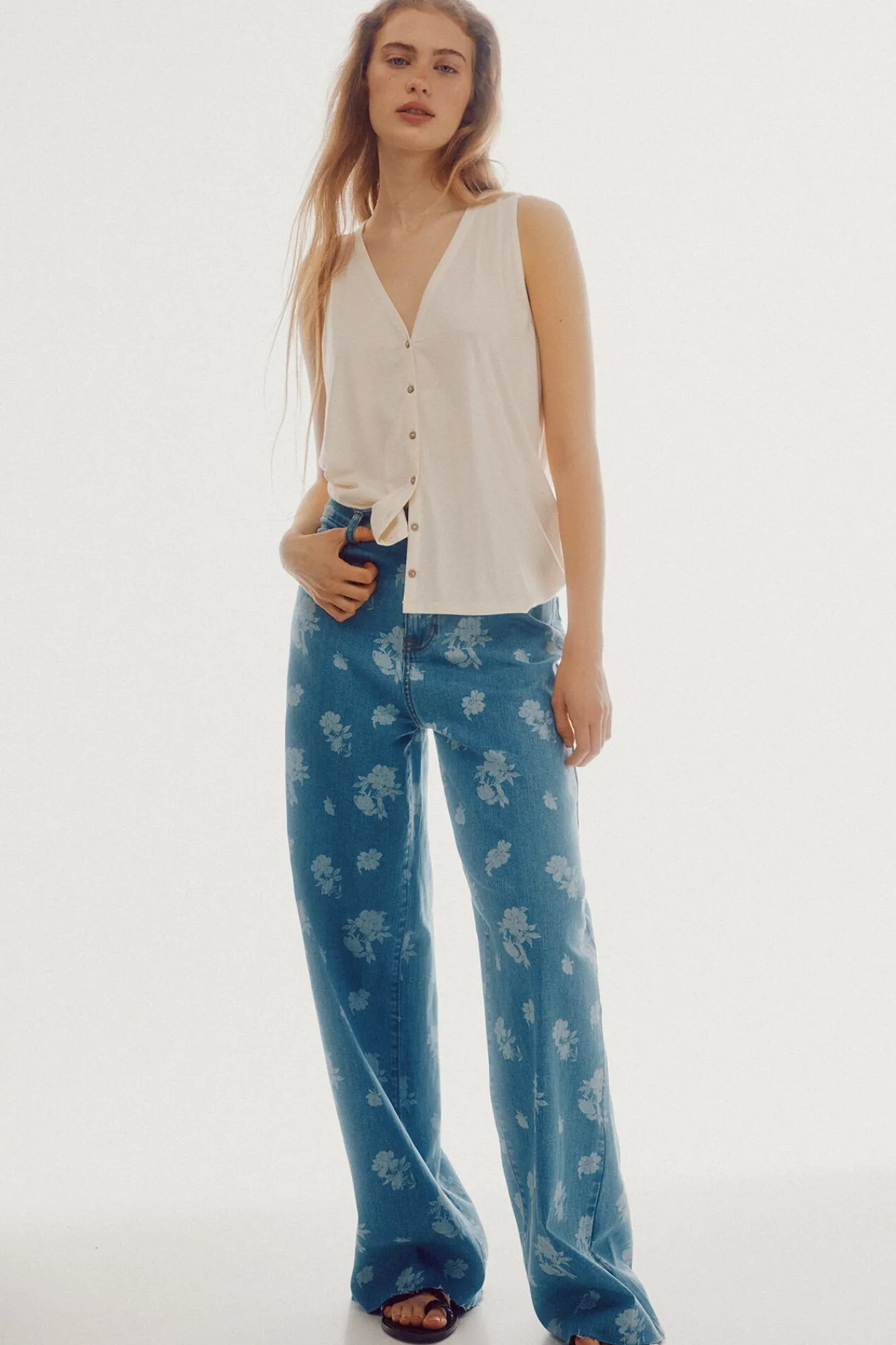 Pantalon Vaquero Fit Wide Leg^Slowlove Store