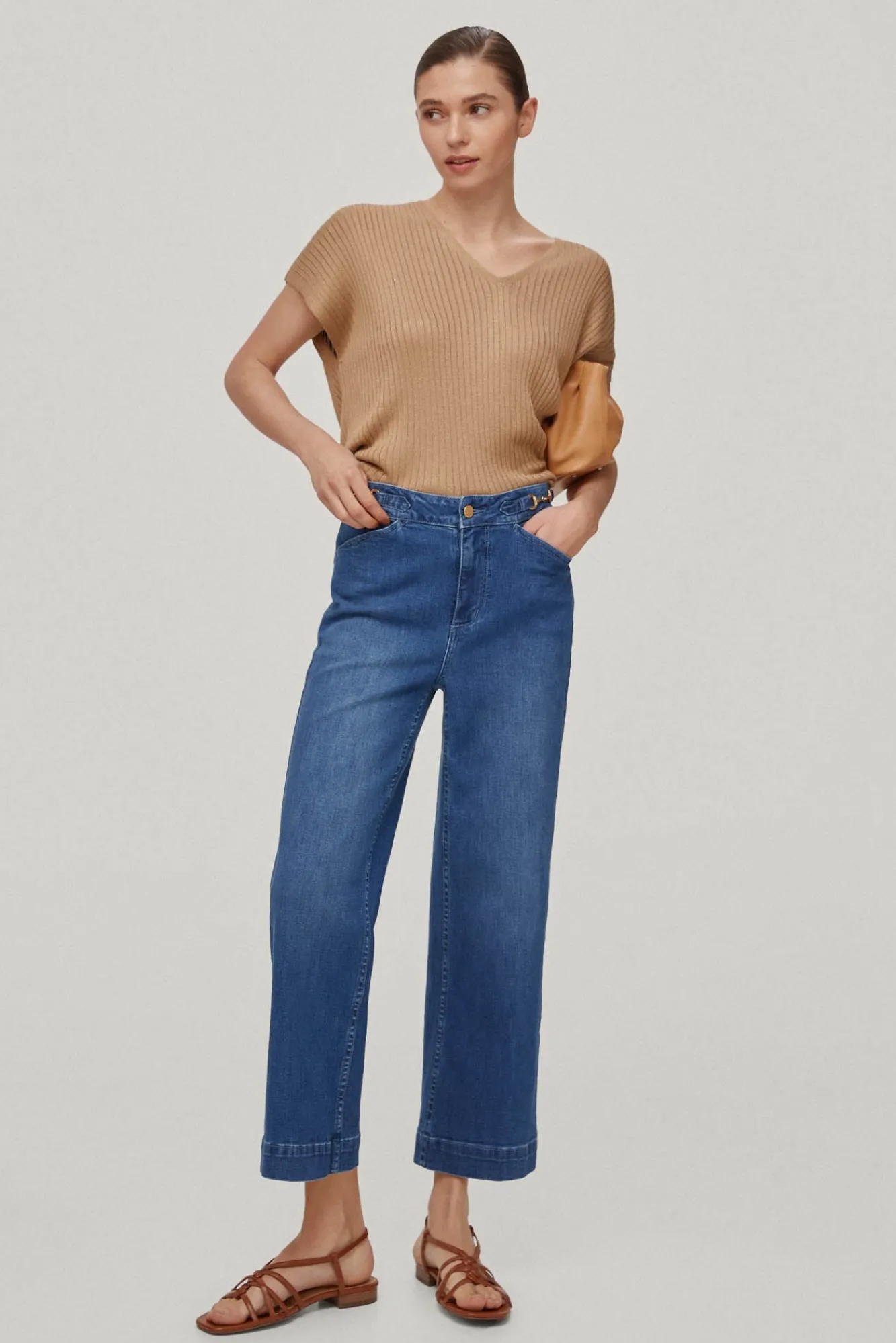 Pantalon Vaquero Wide Leg Cropped^Pedro del Hierro Sale