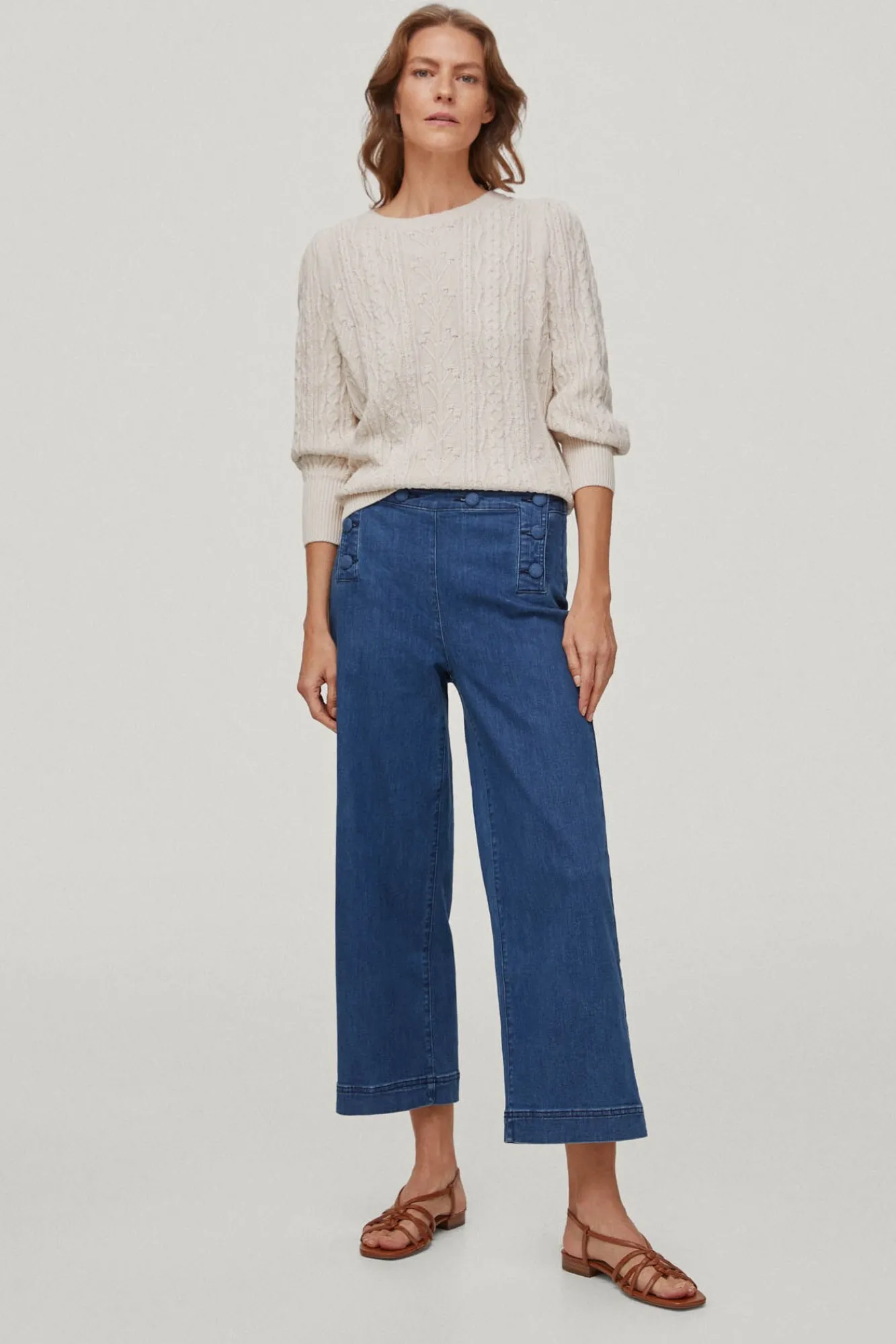 Pantalon Vaquero Wide Leg Cropped^Pedro del Hierro Best Sale