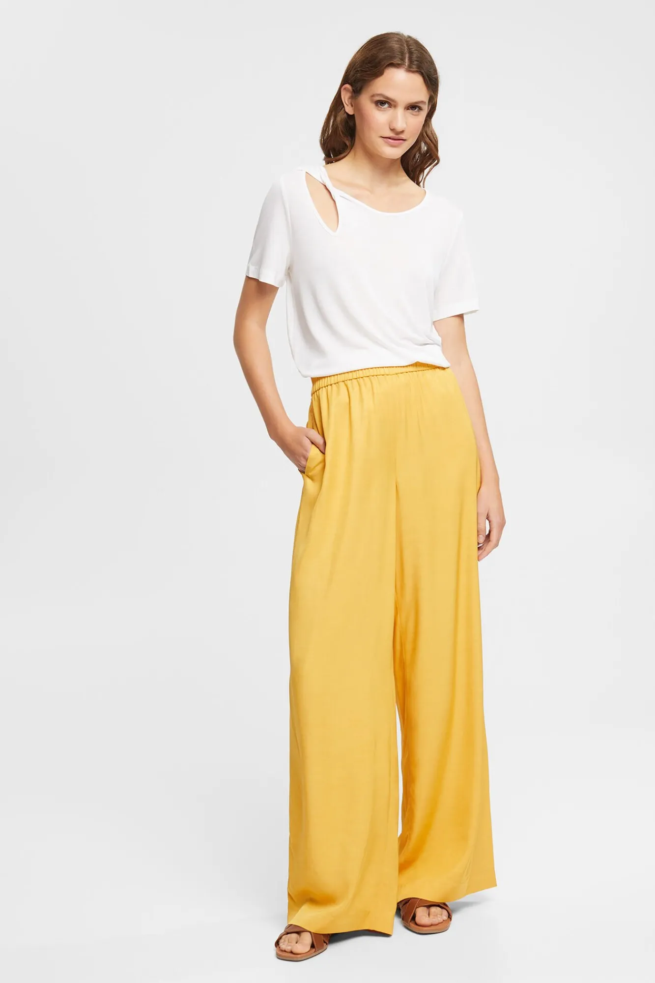 Pantalon Viscosa Ancho Satinado^Esprit Best