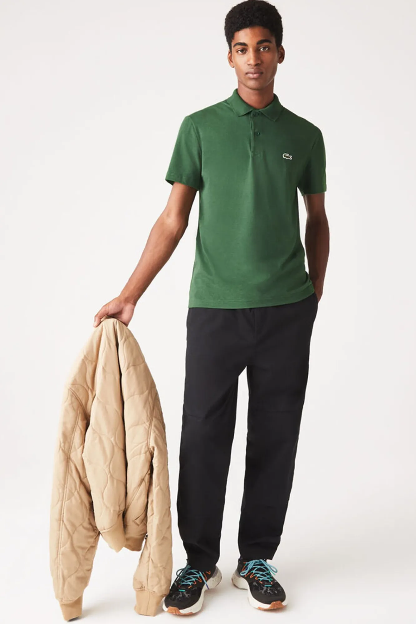 Polo Con Bordado De Cocodrilo Pespunteado^Lacoste Discount