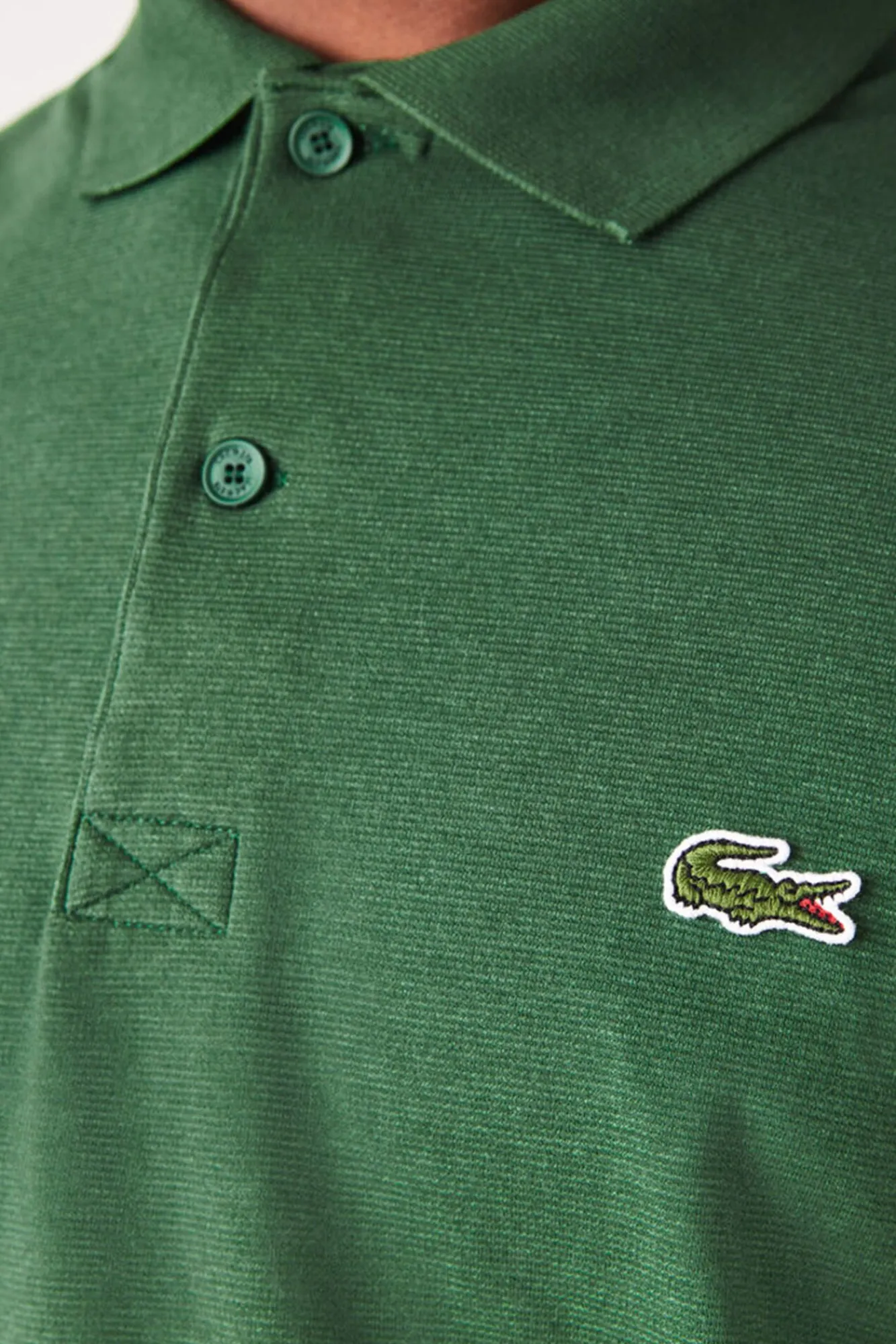 Polo Con Bordado De Cocodrilo Pespunteado^Lacoste Discount