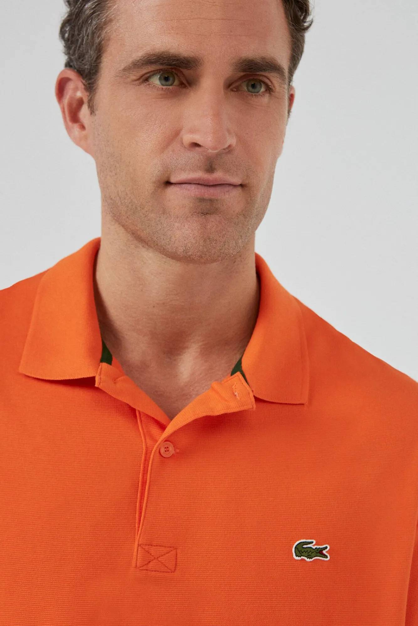 Polo Con Bordado De Cocodrilo Pespunteado^Lacoste Cheap
