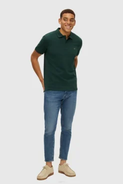 Polo De Algodon Organico Con Logo Bordado^Selected Cheap