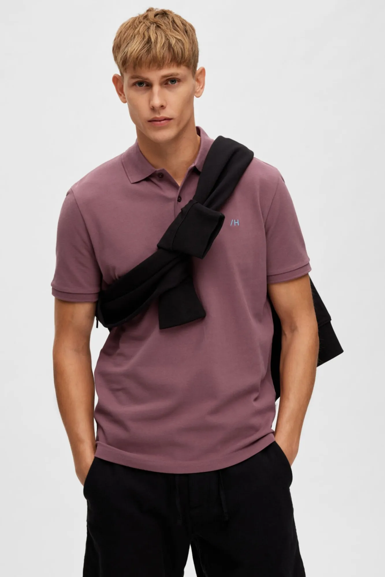 Polo De Algodon Organico Con Logo Bordado^Selected Best
