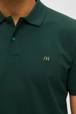 Polo De Algodon Organico Con Logo Bordado^Selected Cheap