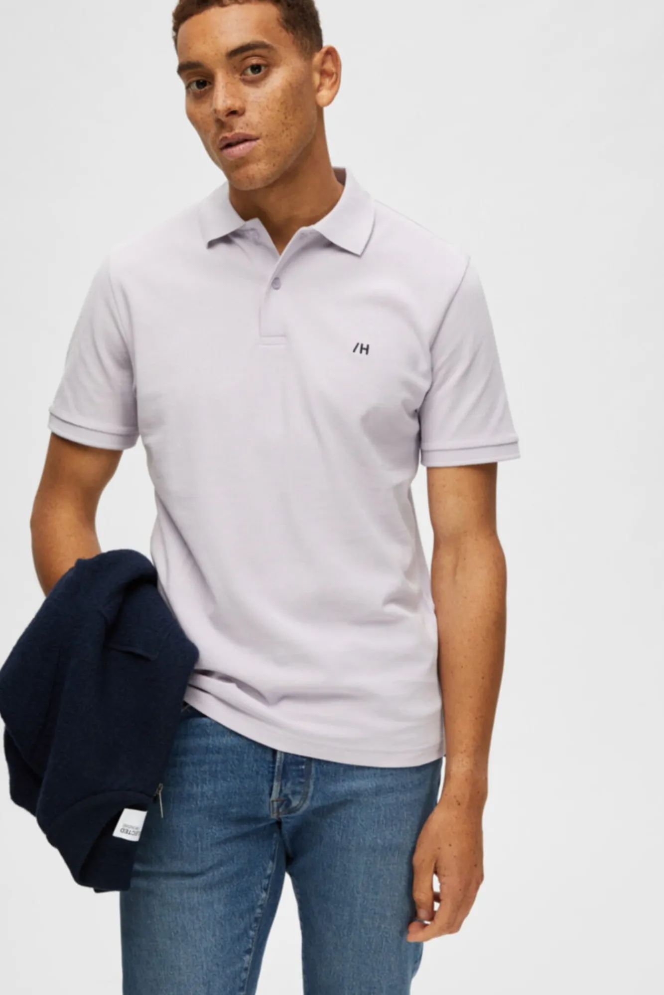 Polo De Algodon Organico Con Logo Bordado^Selected Clearance