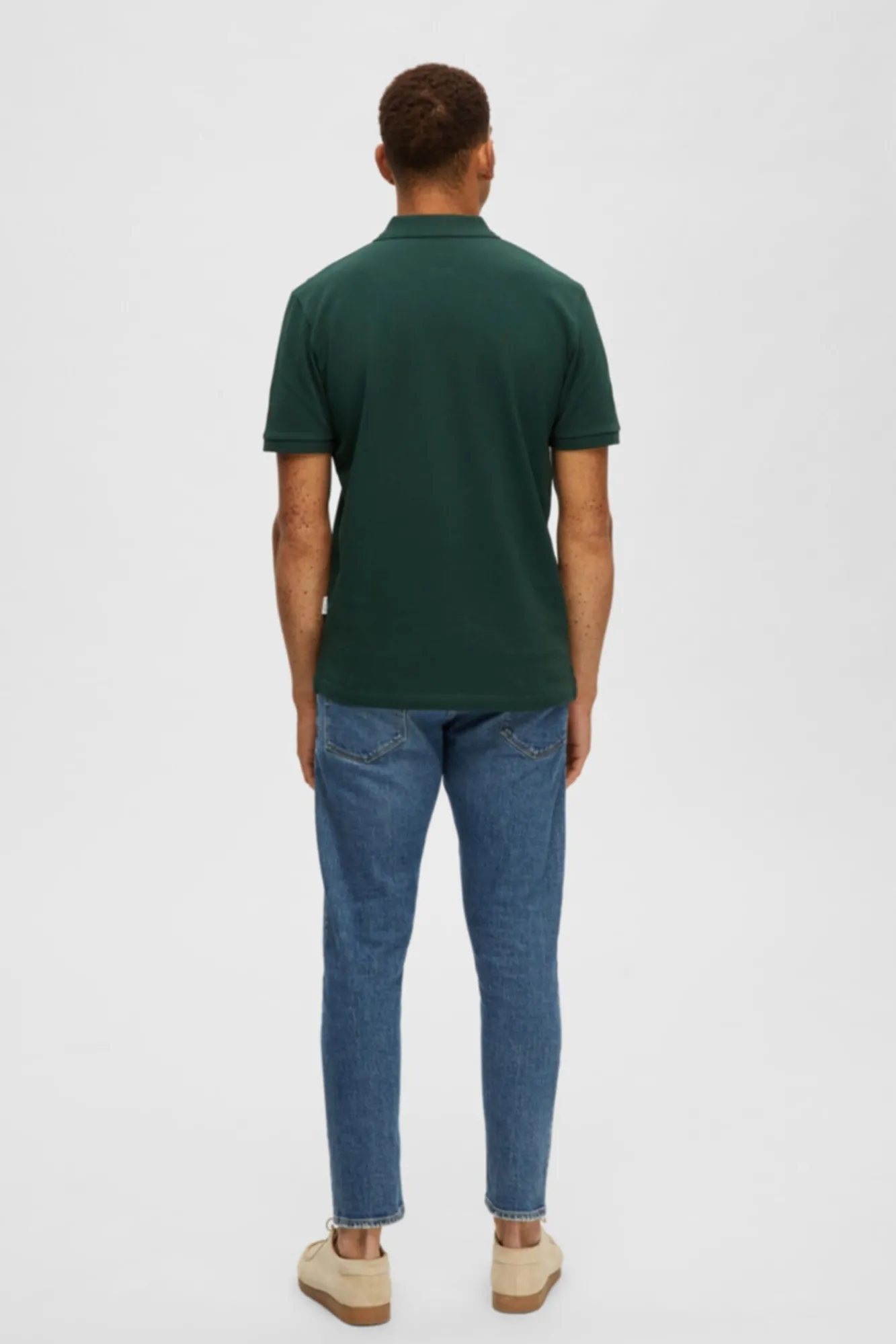 Polo De Algodon Organico Con Logo Bordado^Selected Cheap
