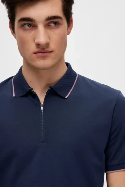 Polo De Manga Corta Con Cremallera De Algodon Organico.^Selected Clearance