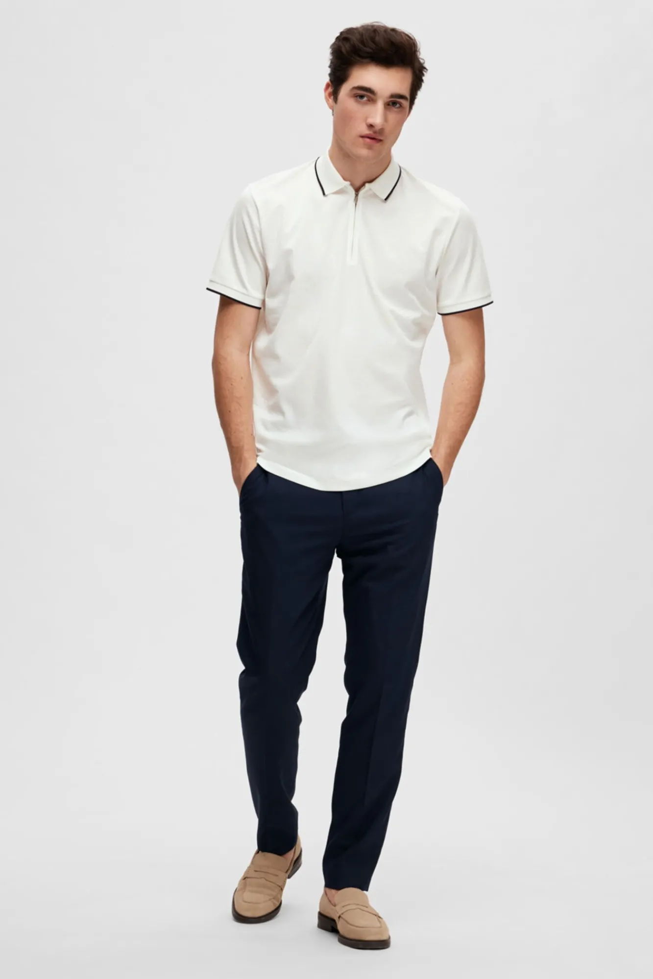 Polo De Manga Corta Con Cremallera De Algodon Organico.^Selected Clearance